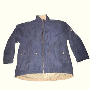 Vintage Timberland Navy Blue Long Sleeve Zip-Up Field Jacket | Size L